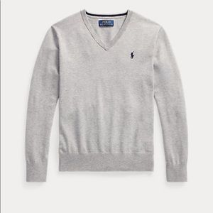 POLO RALPH LAUREN Mens Gray Knit Sweater